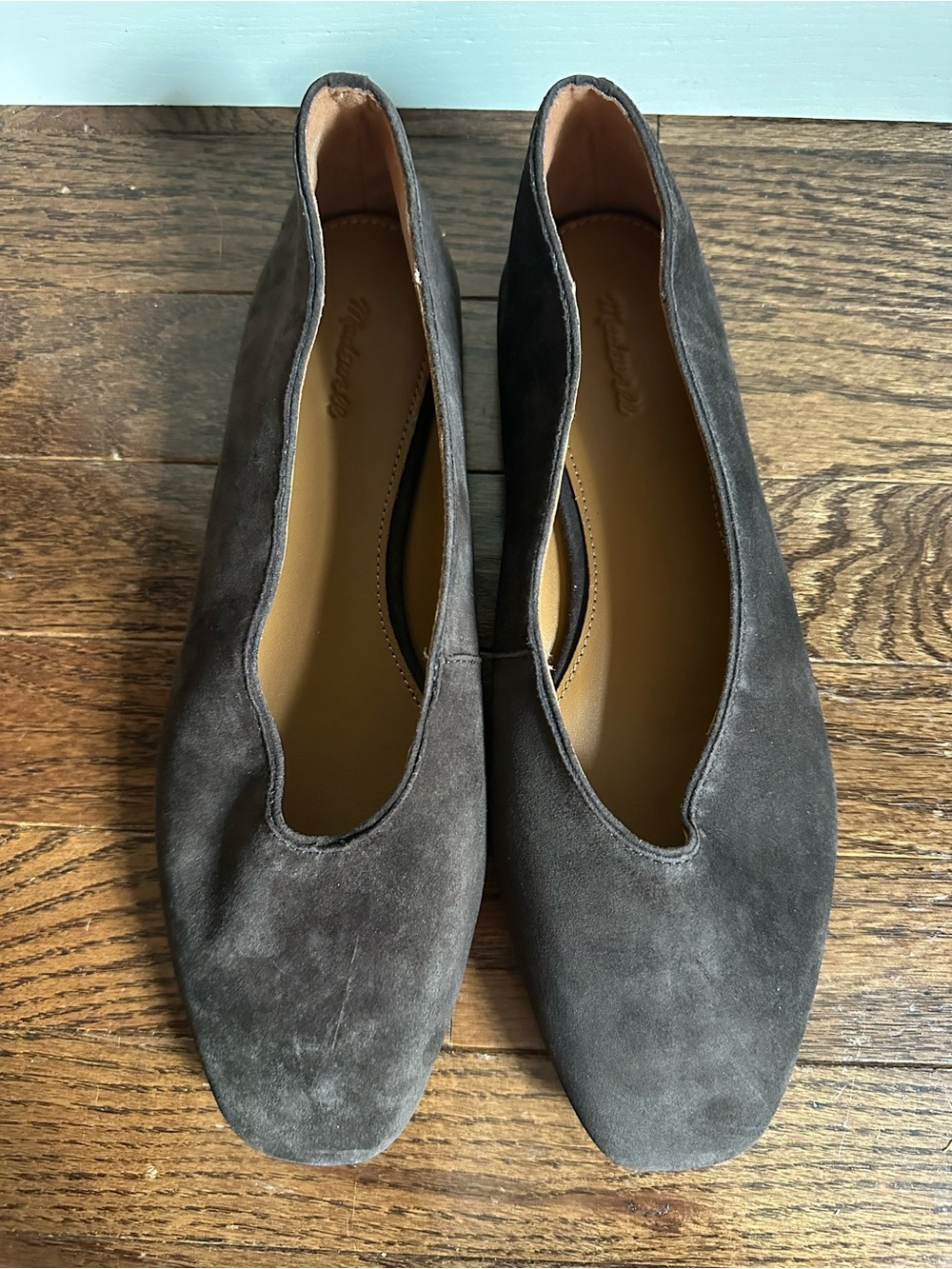 NWOB Madewell Mylie Ballet Flat Suede Chocolate Brown NX064 - Picture 6 of 11